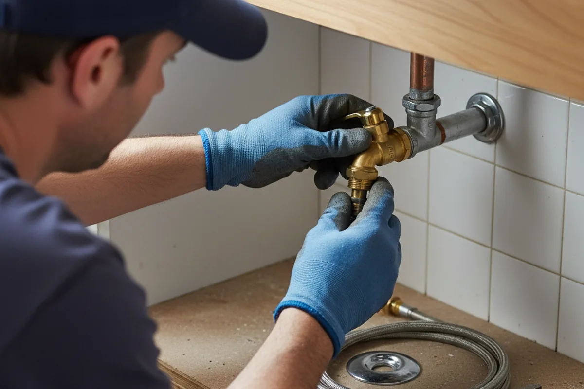 Shutoff valve and fitting work during Faucet and Fixture Repair in Thornton